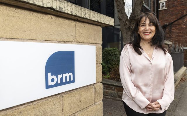 Shahinda Hasan outside the BRM Office in Chesterfield